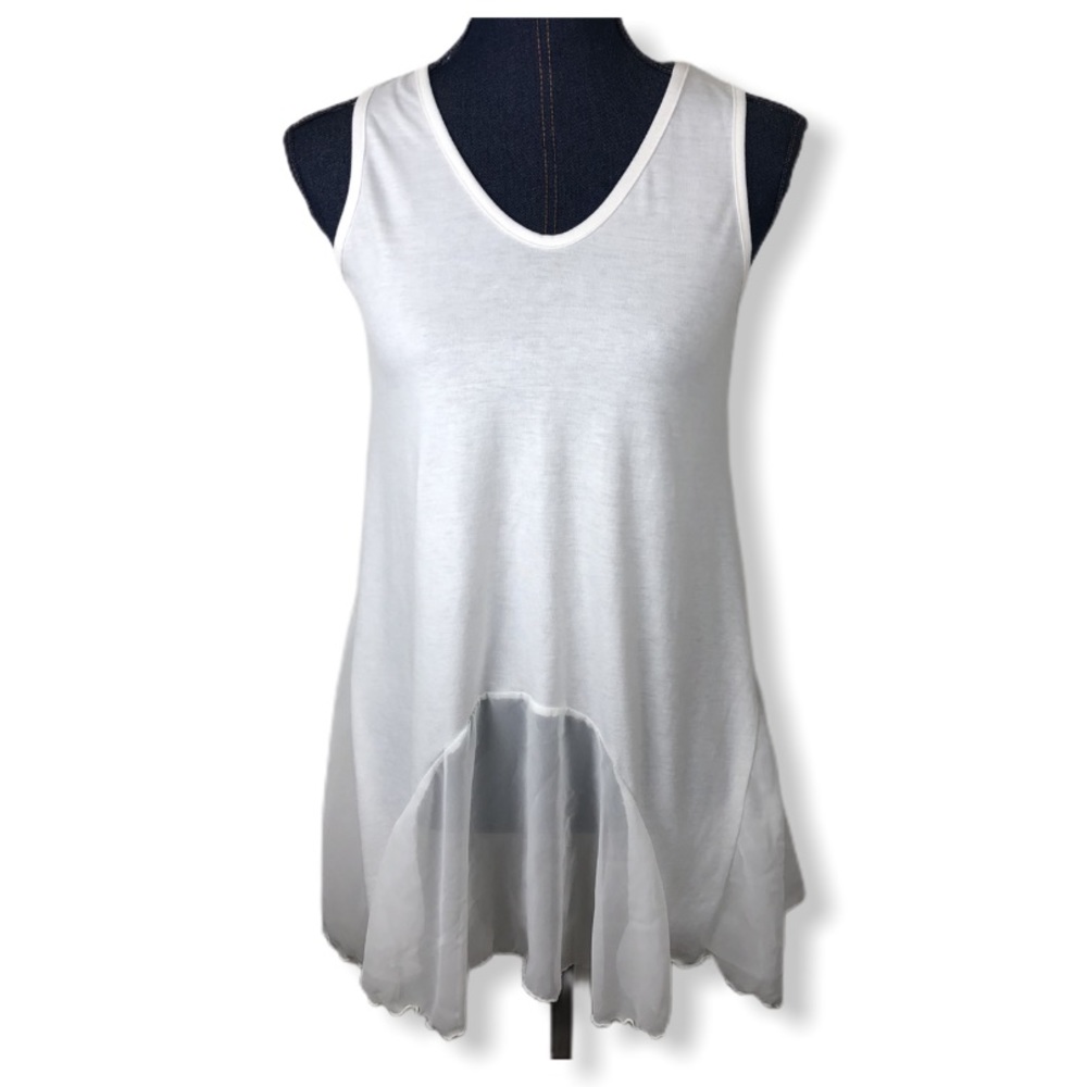 O2 Collection White & Shear Tank Top